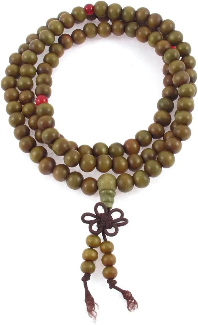 Qtqgoitem Sandalwood 108 Beads Adorn Buddhist Prayer Stretchy Bracelet (Model: fe5 4ed 2ef 183 2a3)
