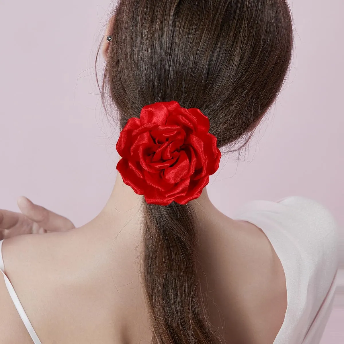 Rose Flower Brooch and Pin | Elegant Hair Clip and Accessory for Women's Dress