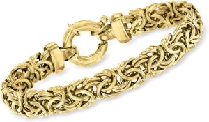 Ross-Simons 18kt Gold Over Sterling Medium Byzantine Bracelet