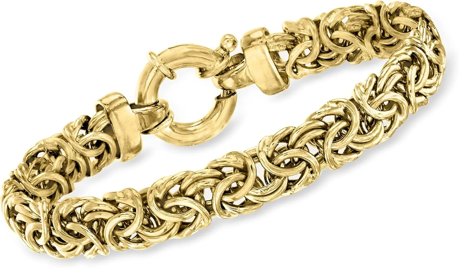 Ross-Simons 18kt Gold Over Sterling Medium Byzantine Bracelet