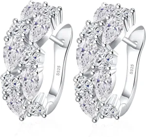 Round-Emerald Cut Moissanite Earring For Women Exquisite Earring Jewelry Gift