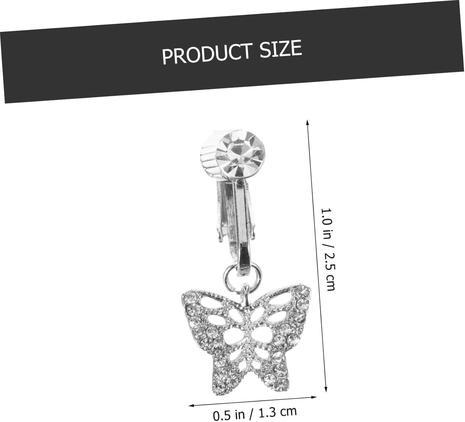 SAFIGLE Fake Belly Button Ring Clip Jewelry Navel Ring Non Piercing Belly Ring Belly Button Rings Dangling Belly