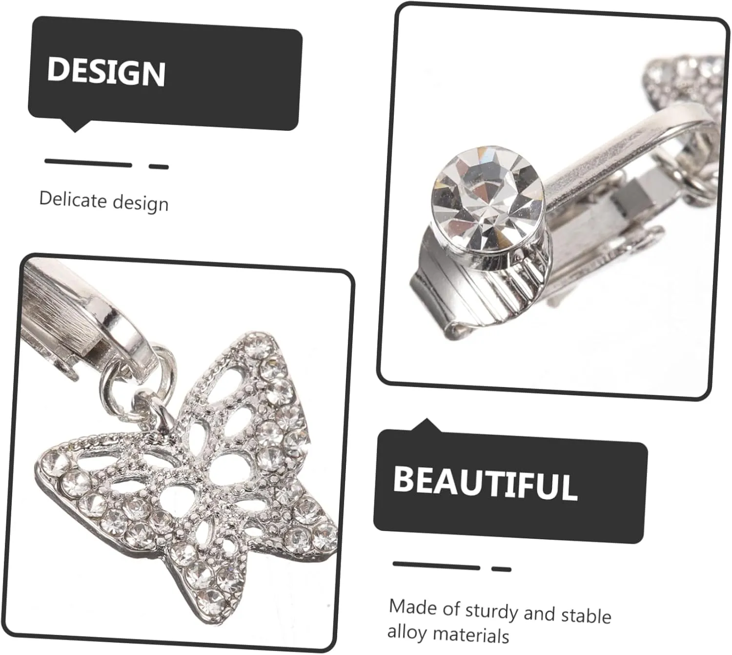 SAFIGLE Fake Belly Button Ring Clip Jewelry Navel Ring Non Piercing Belly Ring Belly Button Rings Dangling Belly