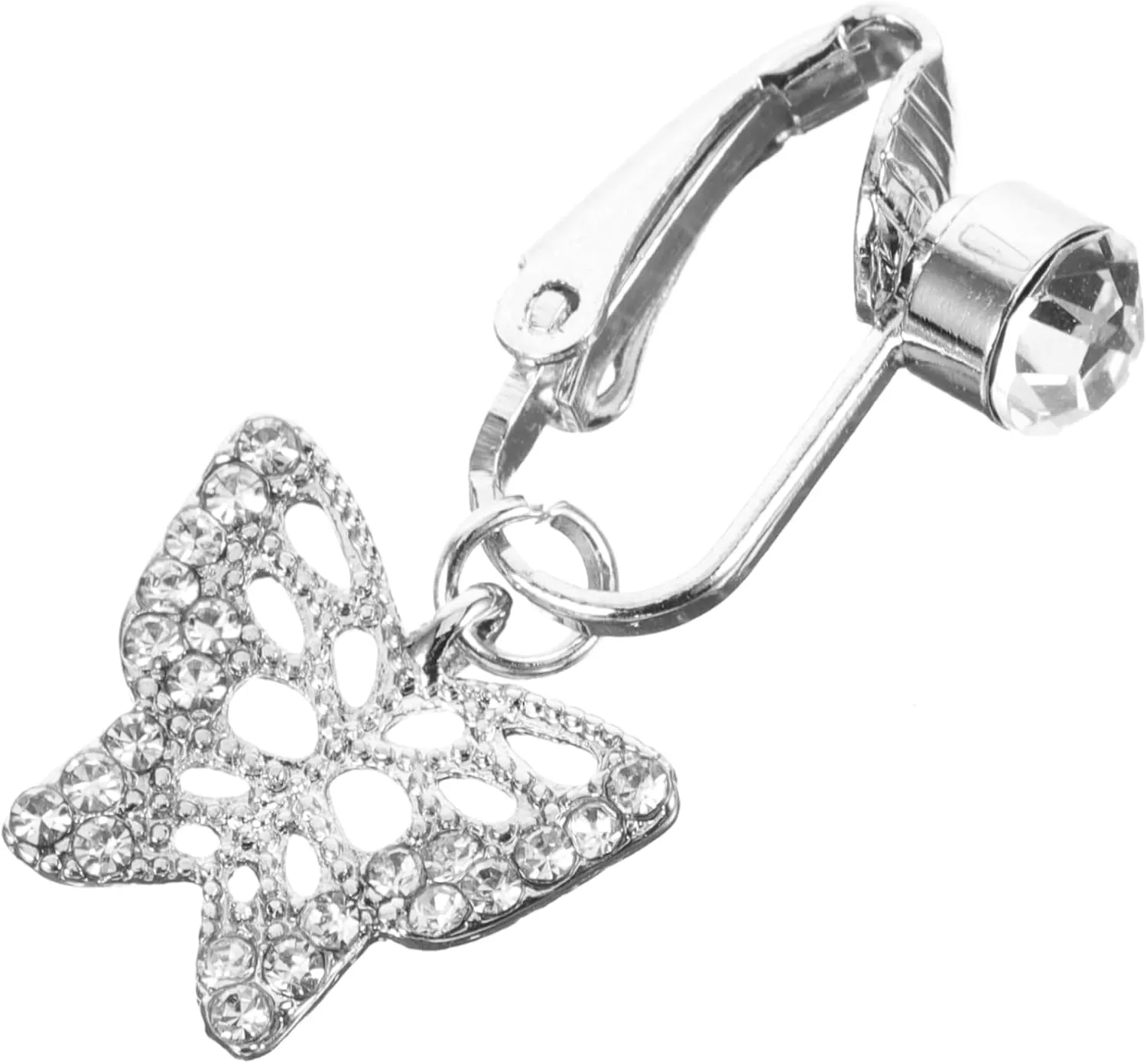 SAFIGLE Fake Belly Button Ring Clip Jewelry Navel Ring Non Piercing Belly Ring Belly Button Rings Dangling Belly