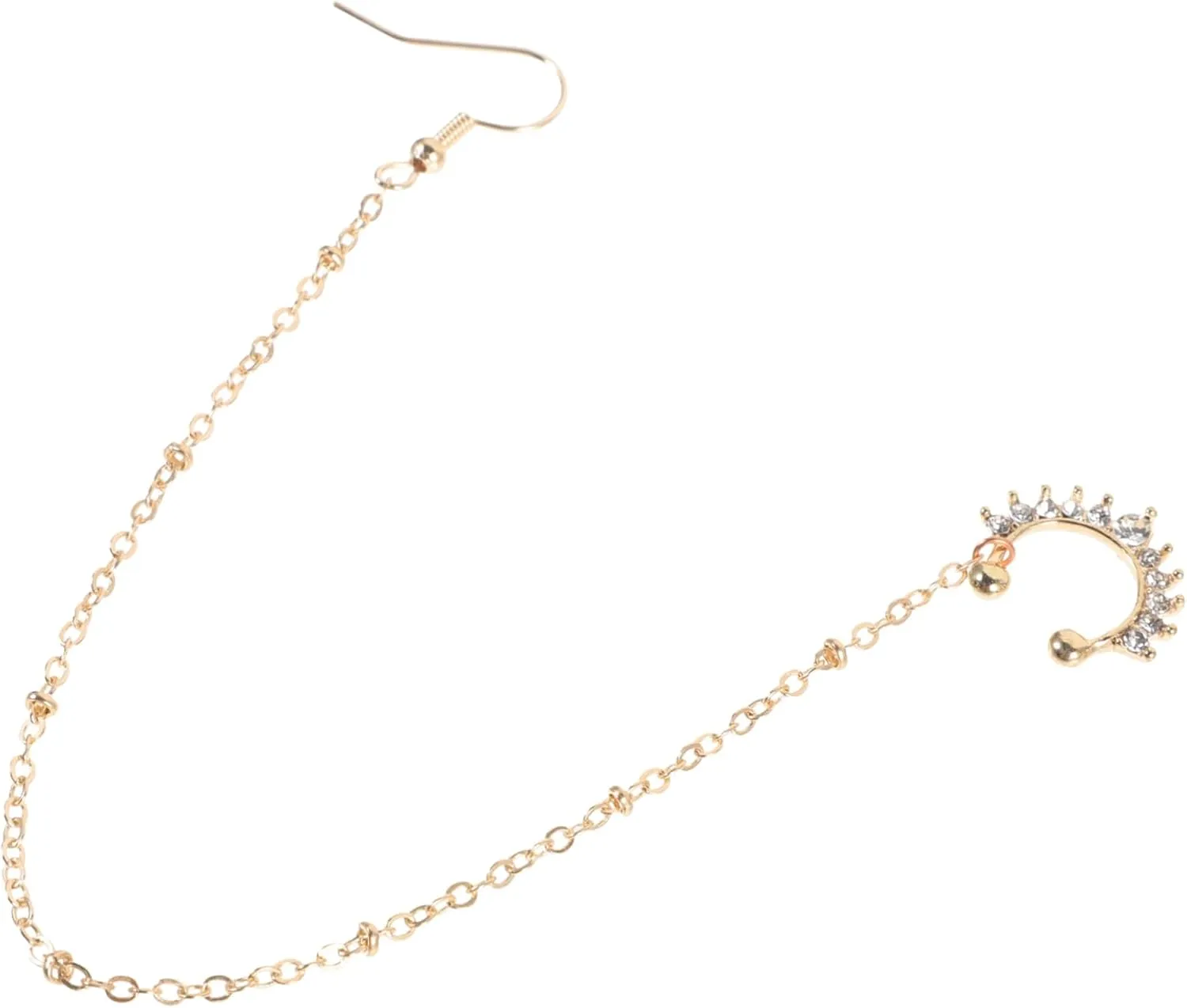 SAFIGLE U Shaped Metal Nose Rings with Long Chain Elegant Piercing Jewelry for Parties Clubs and Beach Events Durable Nose Puncture Buckles Unique Style