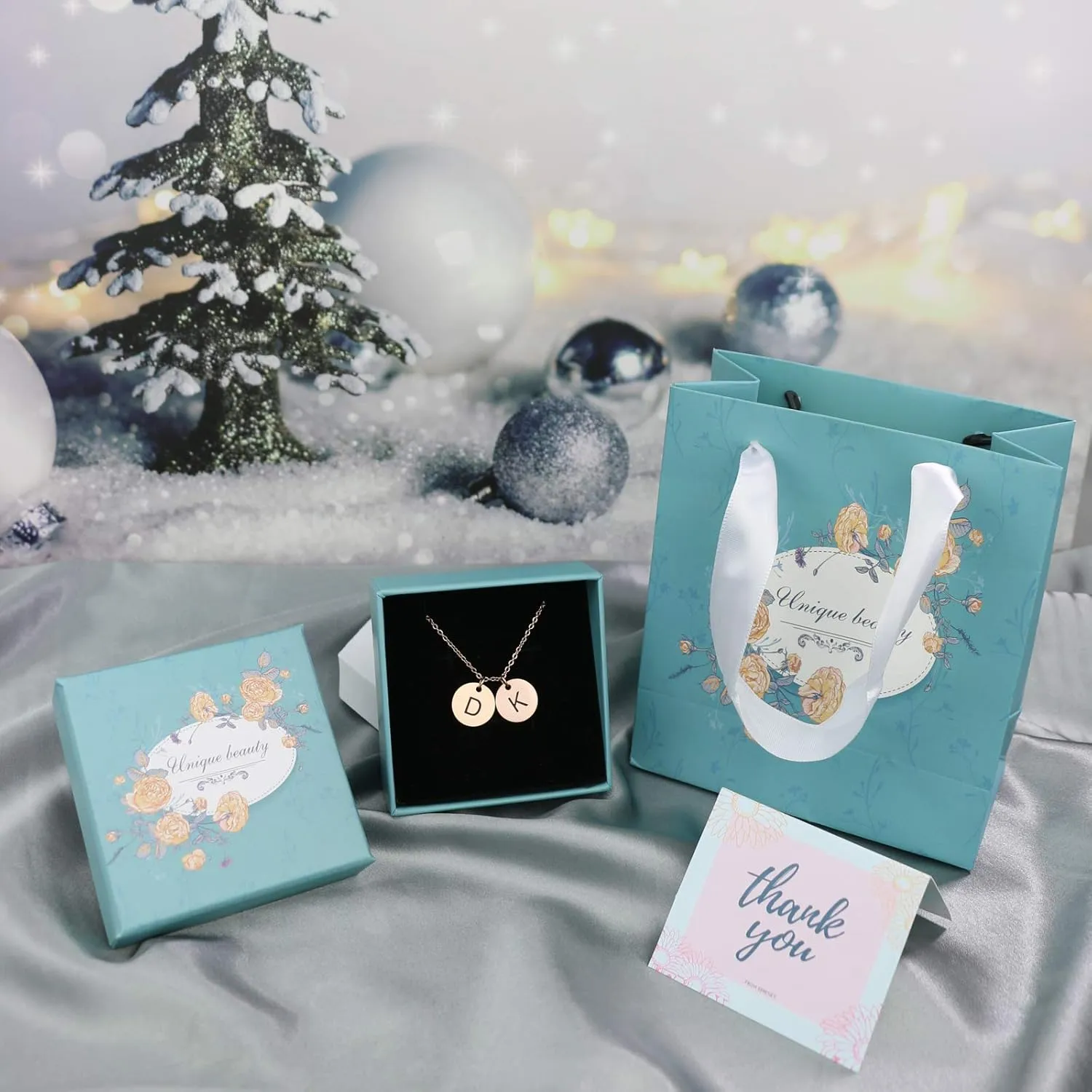Sereney Initial necklaces for women Personalized Letter necklace with birthstones as Christmas gifts for mom, 2 initial jewelry multiple charms for daughter gifts,custom heart necklace gifts for her