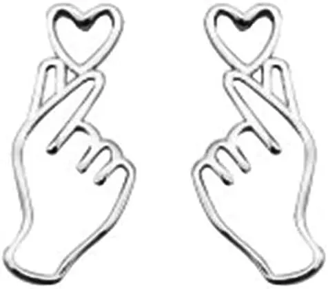 SLUYNZ 925 Sterling Silver Heart Studs Earrings for Women Teens Unique Sweet Love Heart Post Studs Earrings