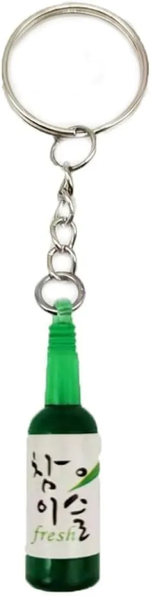 Soju Cans Keychain Fashion Drink Soju Bottle Keychain Simulation Resin Beer Wine Trinket Keyring Pendant Jewelry Keyrings, Keychains and Charms Car Keychains Car Accessories Clothing and Jewelry