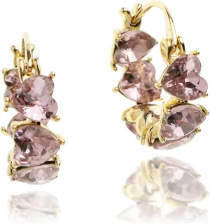 Sonateomber Gold Crystal Hoop Huggie Earrings for Women - Trendy Unique Sparkly Rhinestone CZ Thick Earings Hypoallergenic Wedding Prom Bridal Fashion Fairy Jewelry Gift