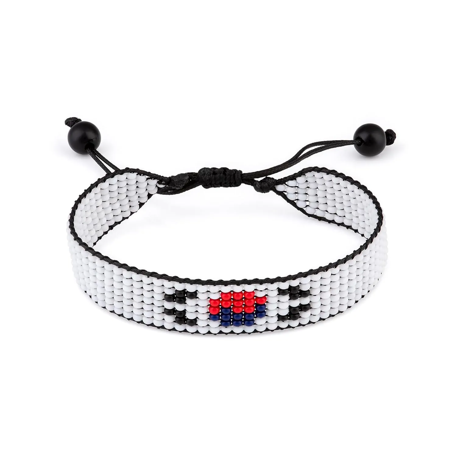 South Korea Flag Bracelet, Adjustable, Boho Style Rope Bracelet for Women, Men, Thread String