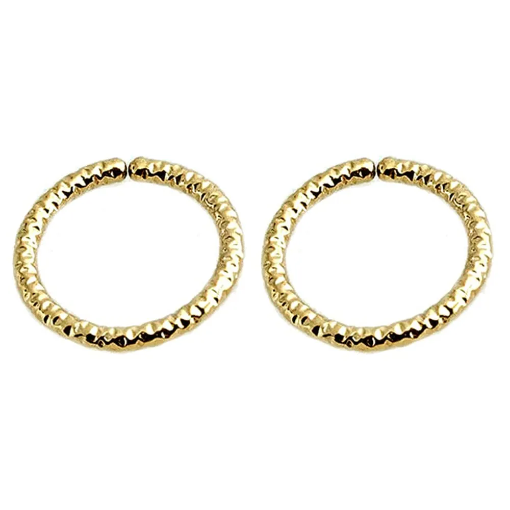 Sparkly Wire Small Piercing Hoop Earrings for Women, fit Helix Cartilage Rook Snug Hoops Nose Ring Hoops, Mini Tragus Piercing Hypoallergenic (5mm / GF 20 gauge)
