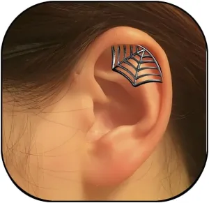 Spider Web Statement Cartilage Earring for Women Men Spider Ear Helix Piercing Unique Halloween Accessory Jewelry