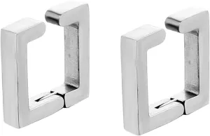 Stainless Steel Earrings Unique, Fashion Earrings for Women Hollow Square Ear Cuffs Men Jewelry Cartilage Tragus