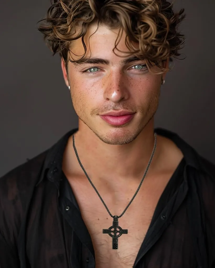 Stainless Steel Titanium Men's Cross Necklace - Durable Celtic Knot Cross Pendant for Men - Perfect Religious Gift for Him