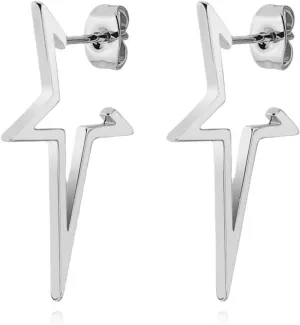 Star Drop Dangle Earrings - Stainless Steel Shooting Star Earrings - Lightweight, Cute & Unique