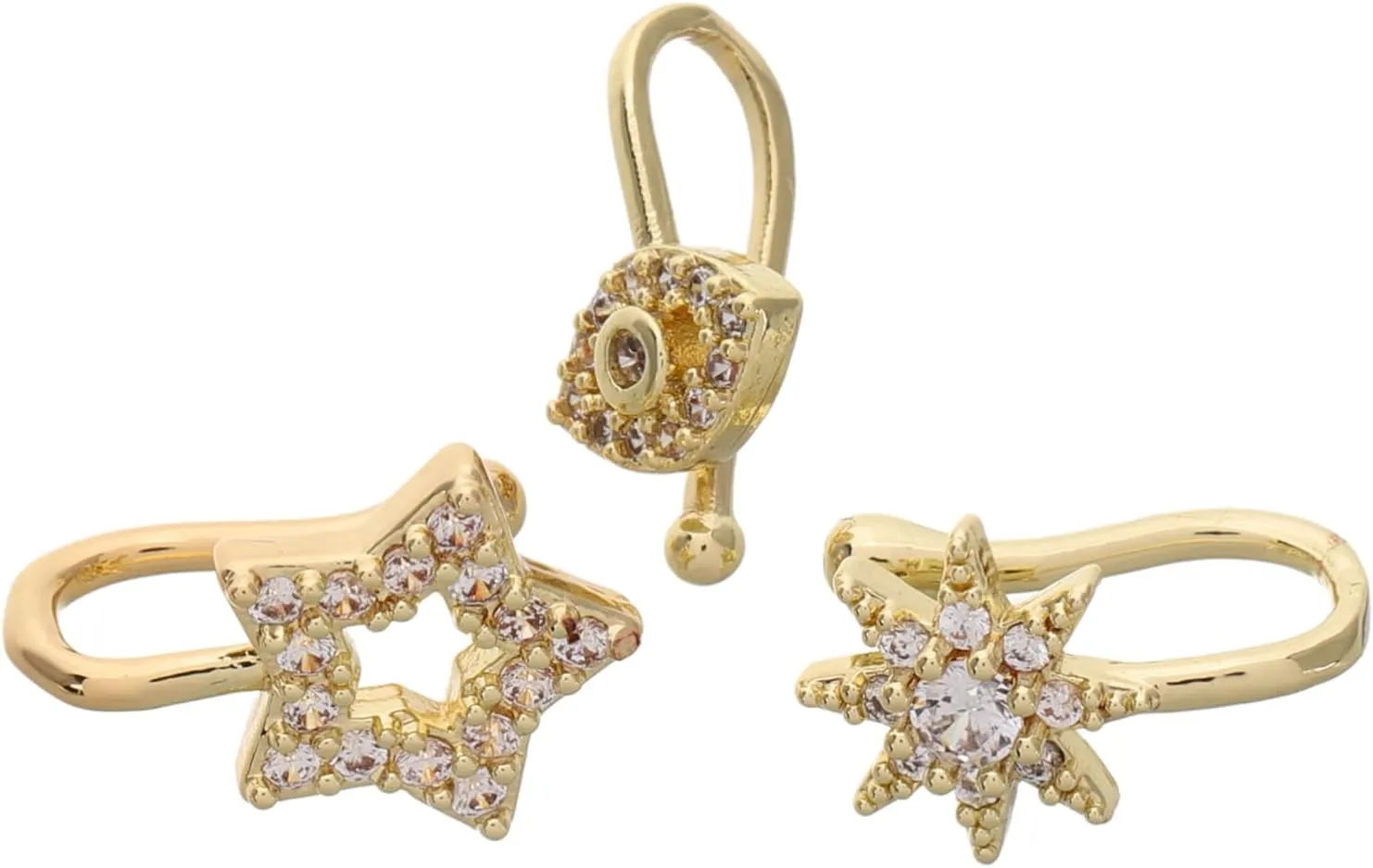Star Nose Ring Nose Jewelry Non-piercing U-shape Design Fashionable for Women