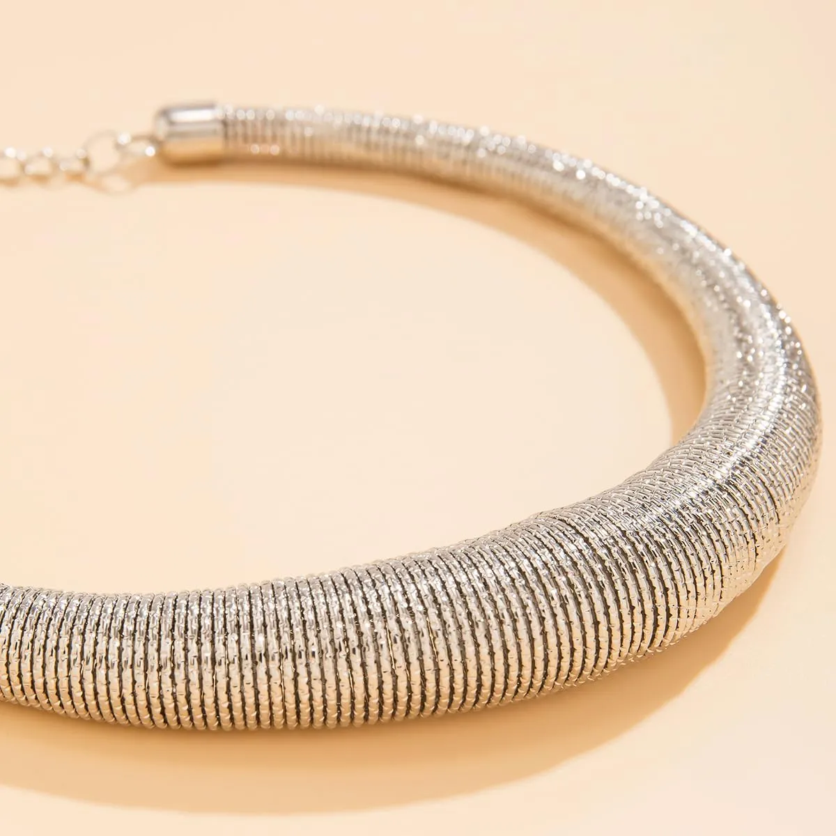 Statement Multi-Layer Chunky Choker - Gold/Silver Plated Snake Chain Necklace for Women, Vintage Cuban Herringbone Design Jewelry Gift