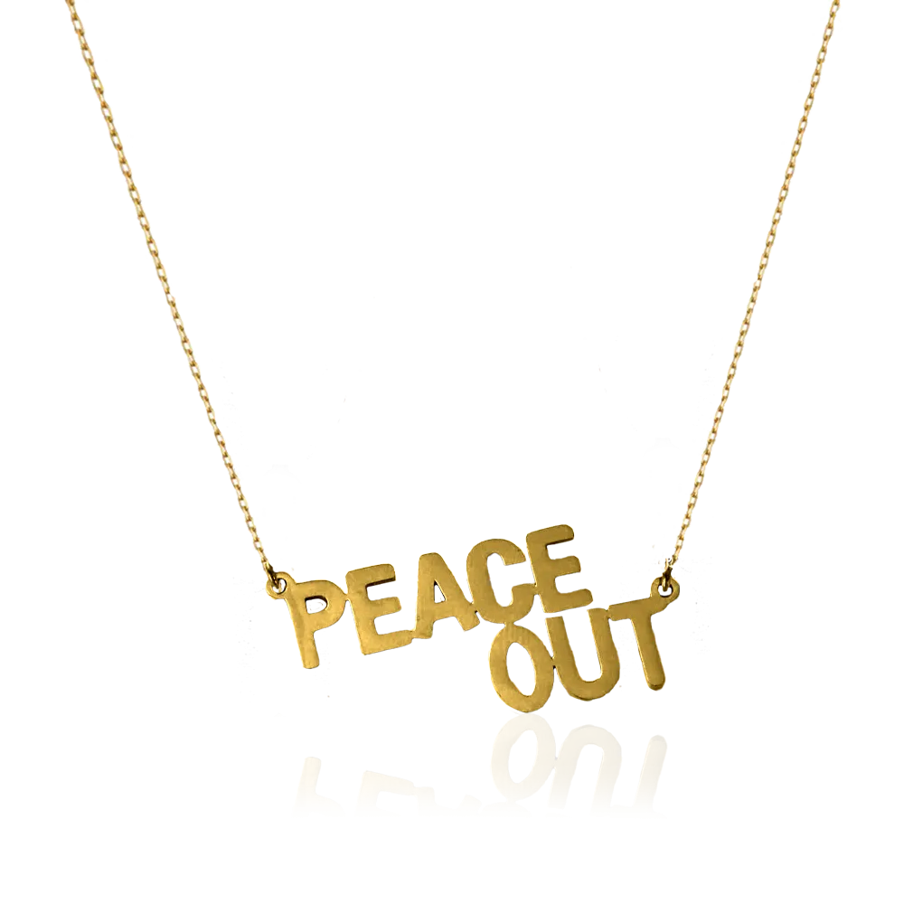 STATEMENT QUOTE MINI HALSBAND - PEACE OUT