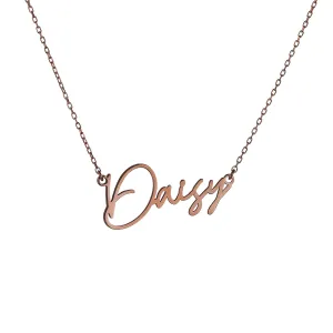 Sterling Silver & Gold Personalized Necklace, Custom Name Pendant, Statement Jewelry, Perfect Birthday or Anniversary Gift.