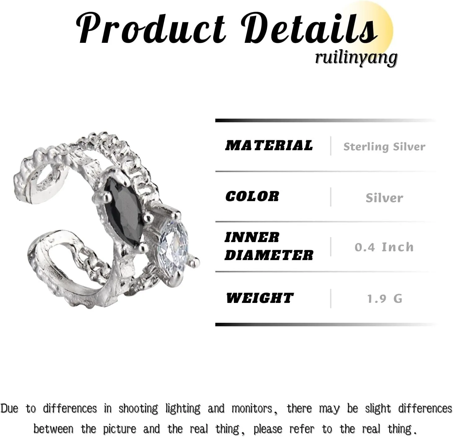 Sterling Silver Ear Cuff for Women, Multilayer Cuff Non Piercing Earrings, Minimalist Earrings Cuff