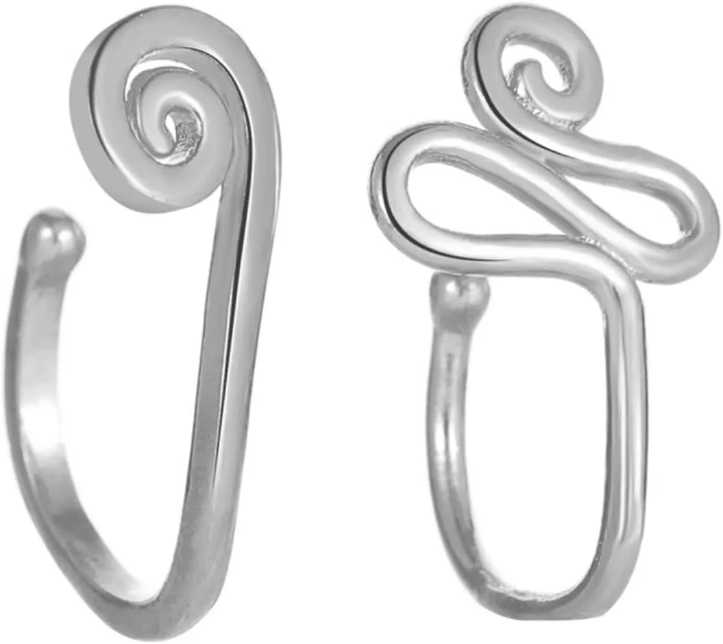 Stylish Metal Nose Pins U-shaped Nose Ring Jewelry Hoops Snail Snake Shape Party Decorations