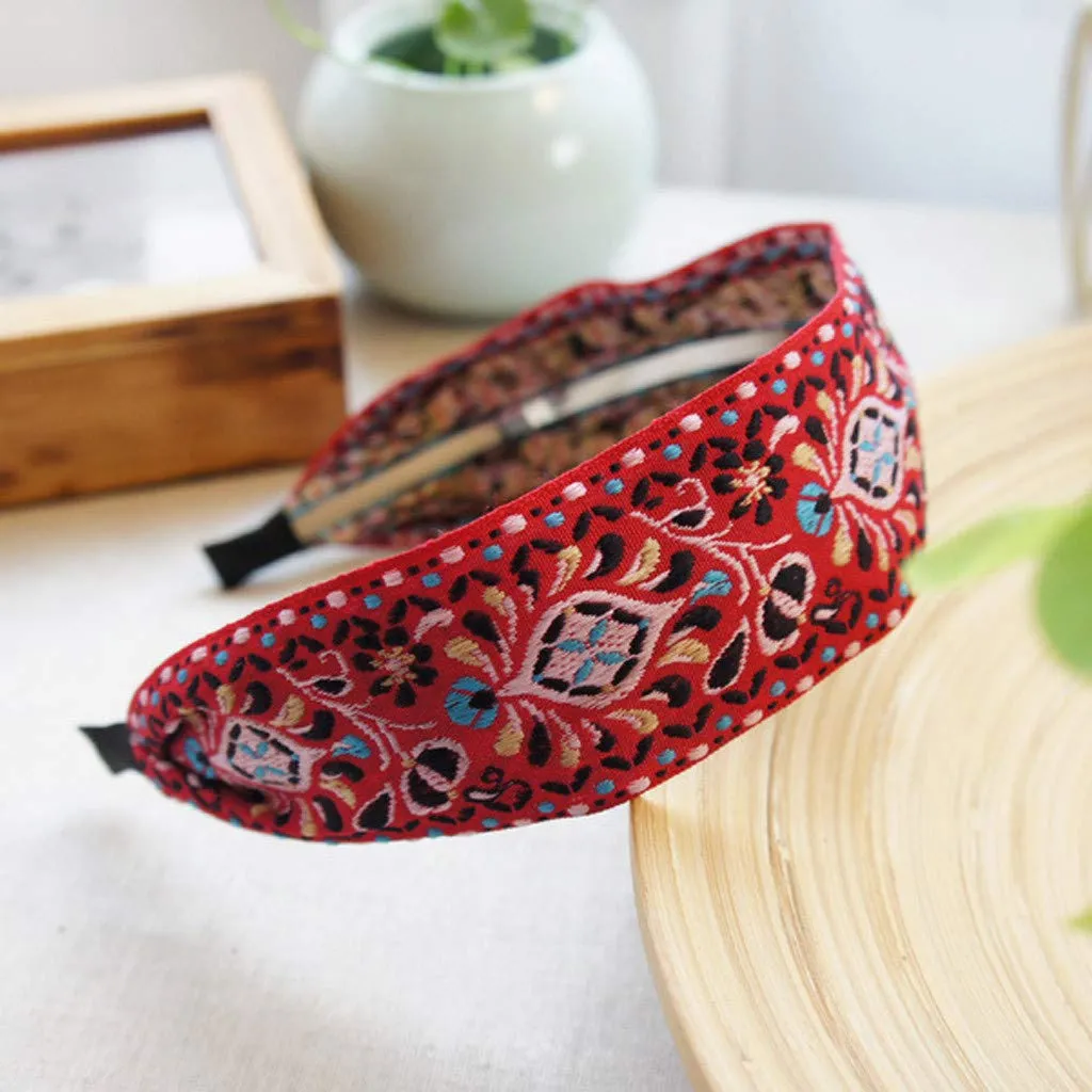 Sweet Headband Embroidery Women Hairband Head Hair Fashion Hoop Hair Girl Simple Black Hard Headbands Hair Accessories Girls