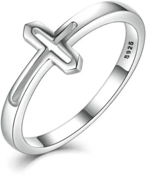 Symbol Of Faith Cross Ring Made With Genuine 100% 925 Sterling Silver