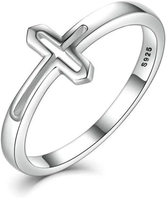 Symbol Of Faith Cross Ring Made With Genuine 100% 925 Sterling Silver