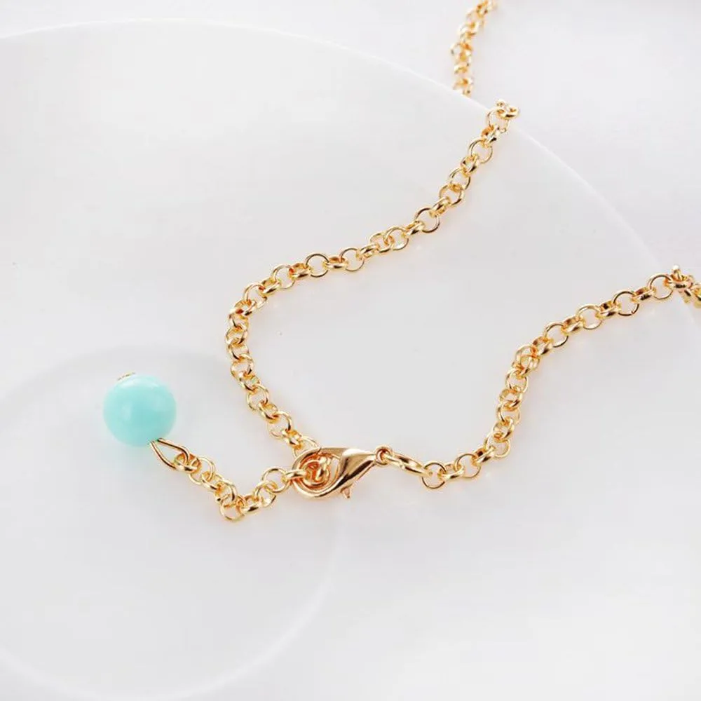 Teardrop Floating Statement Necklace Earrings Bubble Layer Chucky Rib Collor Necklace Resin Boho Wowmen Charm Fashion Jewerly Accessories Necklace Earring Set