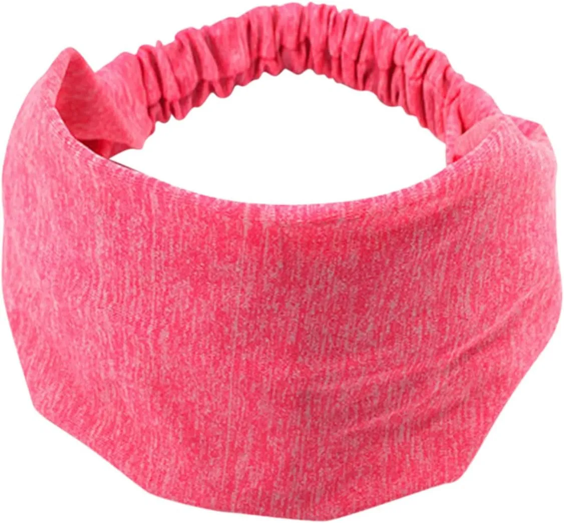 Teen Girls Head Wrap Women Knotted Turban Head Wrap Headband Wide Elastic Headband Sport Yoga Breathable Turbans