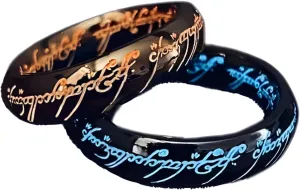 The One Ring Glow in the Dark, The Rings of Power with Elvish Rune
