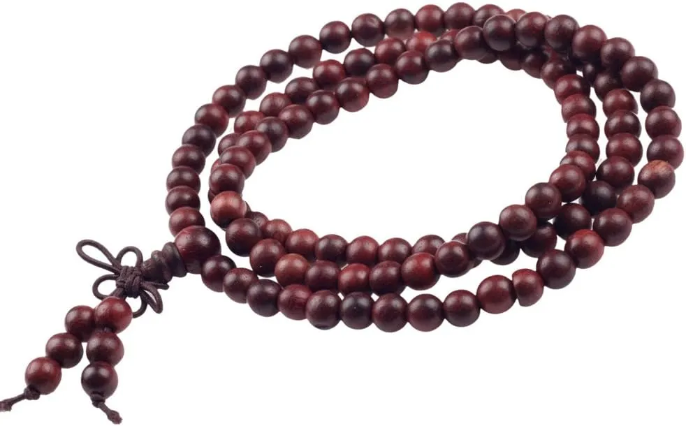 Tibetan Buddhist Wood Beads Prayer Mala Wood Bracelet