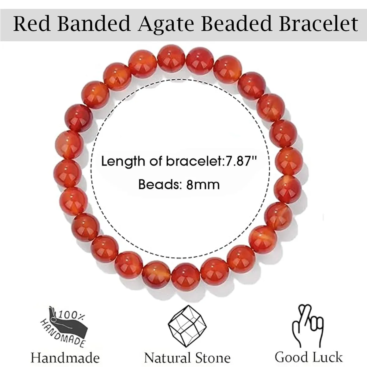 Tibetan Copper Bead Bracelet - Lucky Red String Bracelet - Carnelian Bracelet - Friendship Bracelet Inspirational Bracelets Healing Crystal Protection - Buddhist Bracelets (Carnelian)