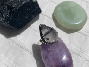 Tourmalated Quartz Brea Ring - Teardrop