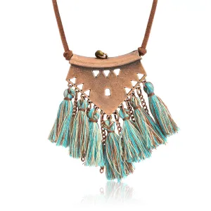 Tribal Tassel Boho Necklace
