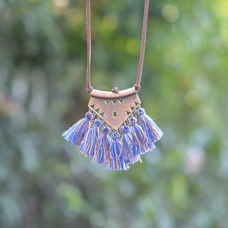Tribal Tassel Boho Necklace