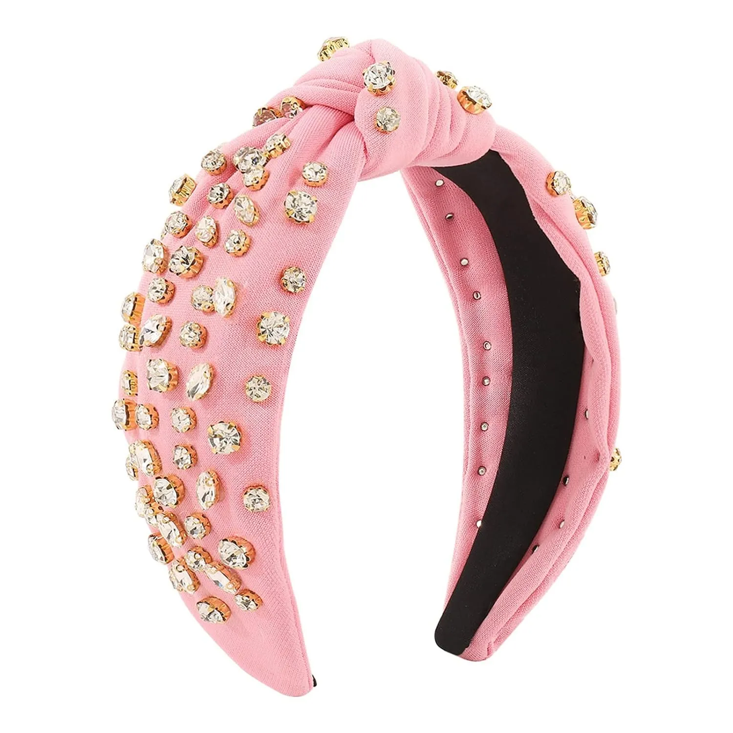 Turban Headbands for Women Beaded Hair Hoop Headband Rhinestone Crystal Elastic hairbands Hair Accessories Jewelry