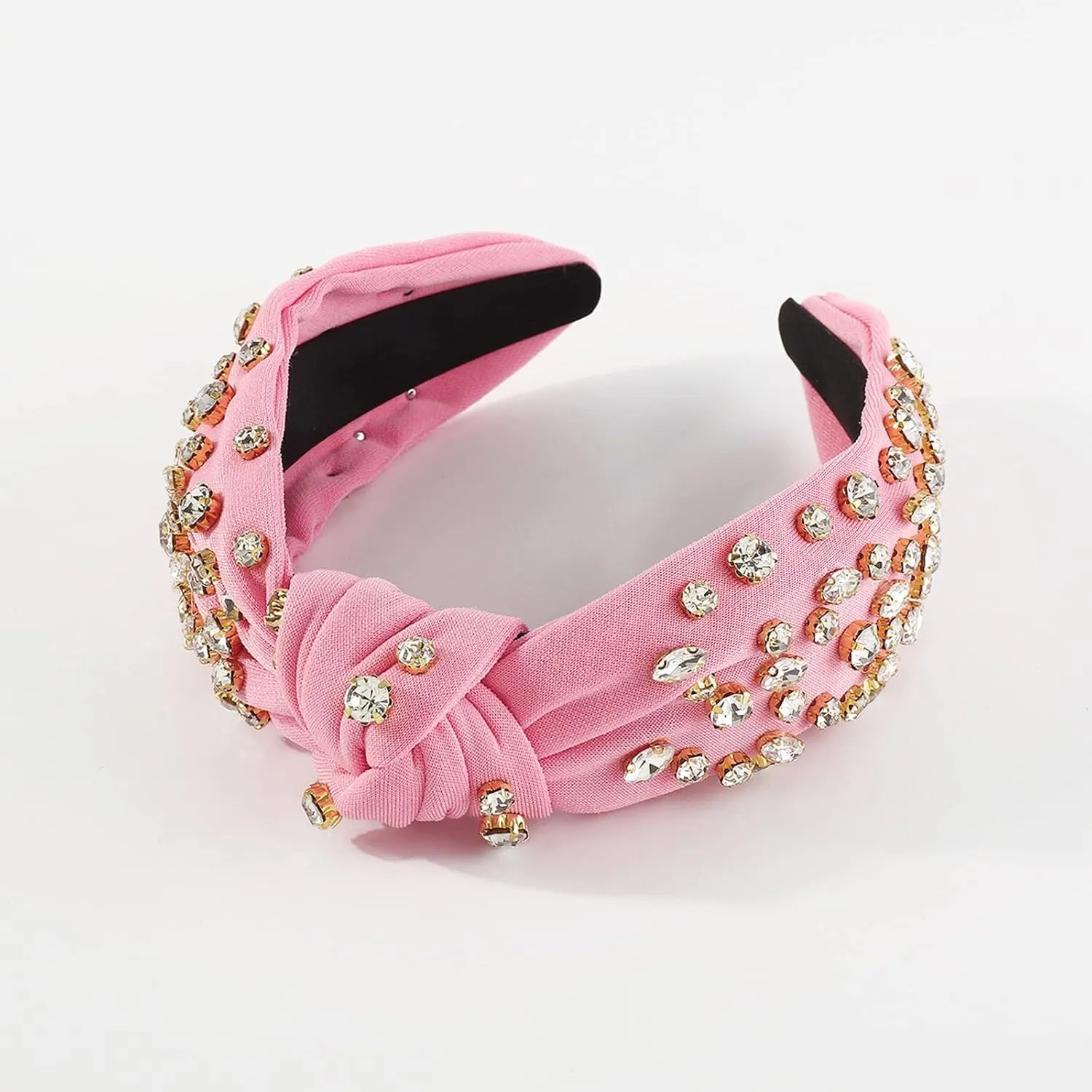 Turban Headbands for Women Beaded Hair Hoop Headband Rhinestone Crystal Elastic hairbands Hair Accessories Jewelry