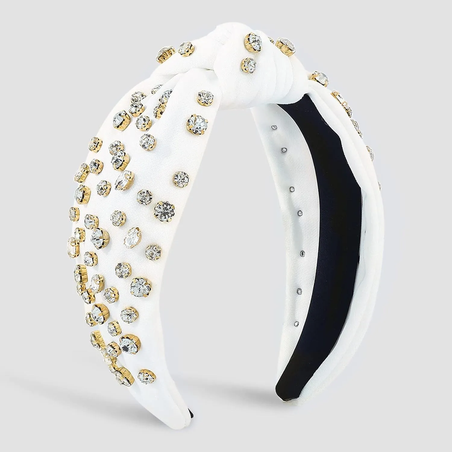 Turban Headbands for Women Pearls Knotted Head Bands Handmade Jewelry Hair Bands Hair Accessories for Daily Festival