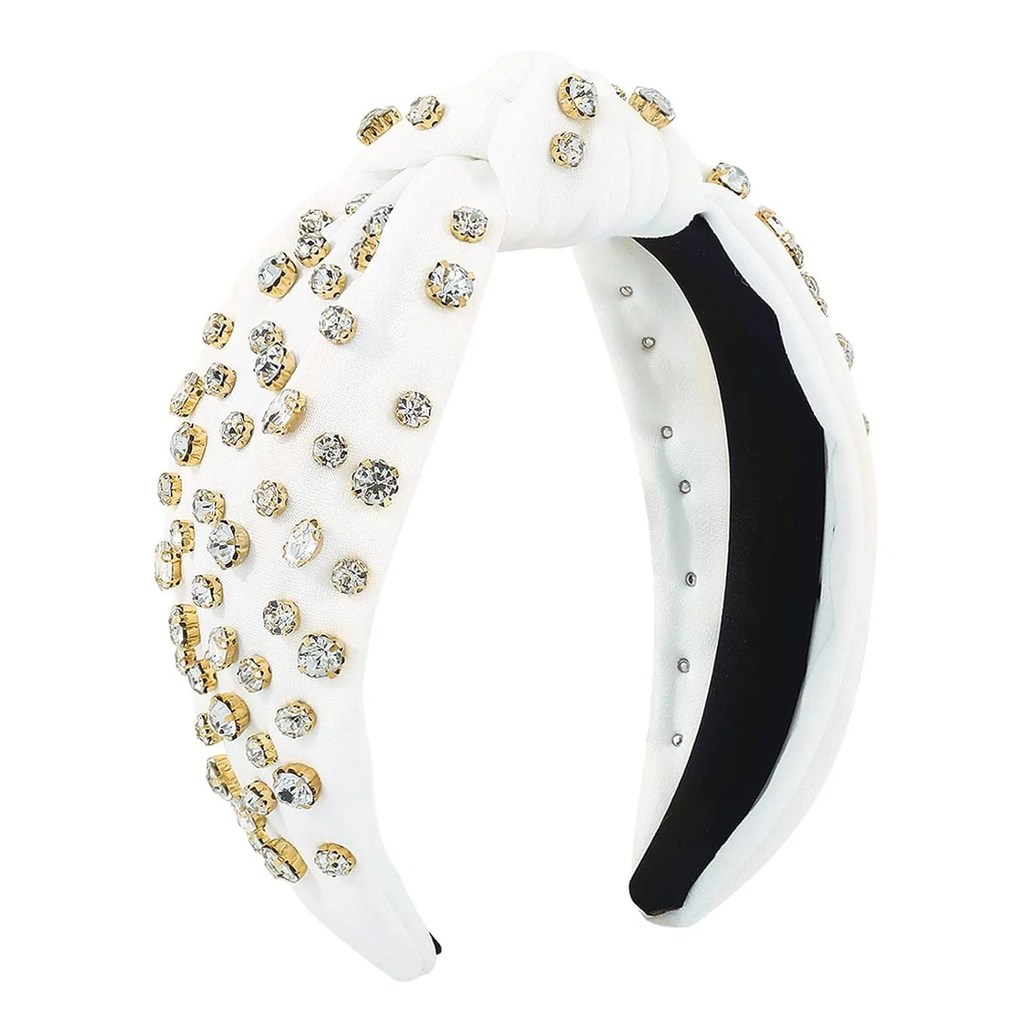 Turban Headbands for Women Pearls Knotted Head Bands Handmade Jewelry Hair Bands Hair Accessories for Daily Festival