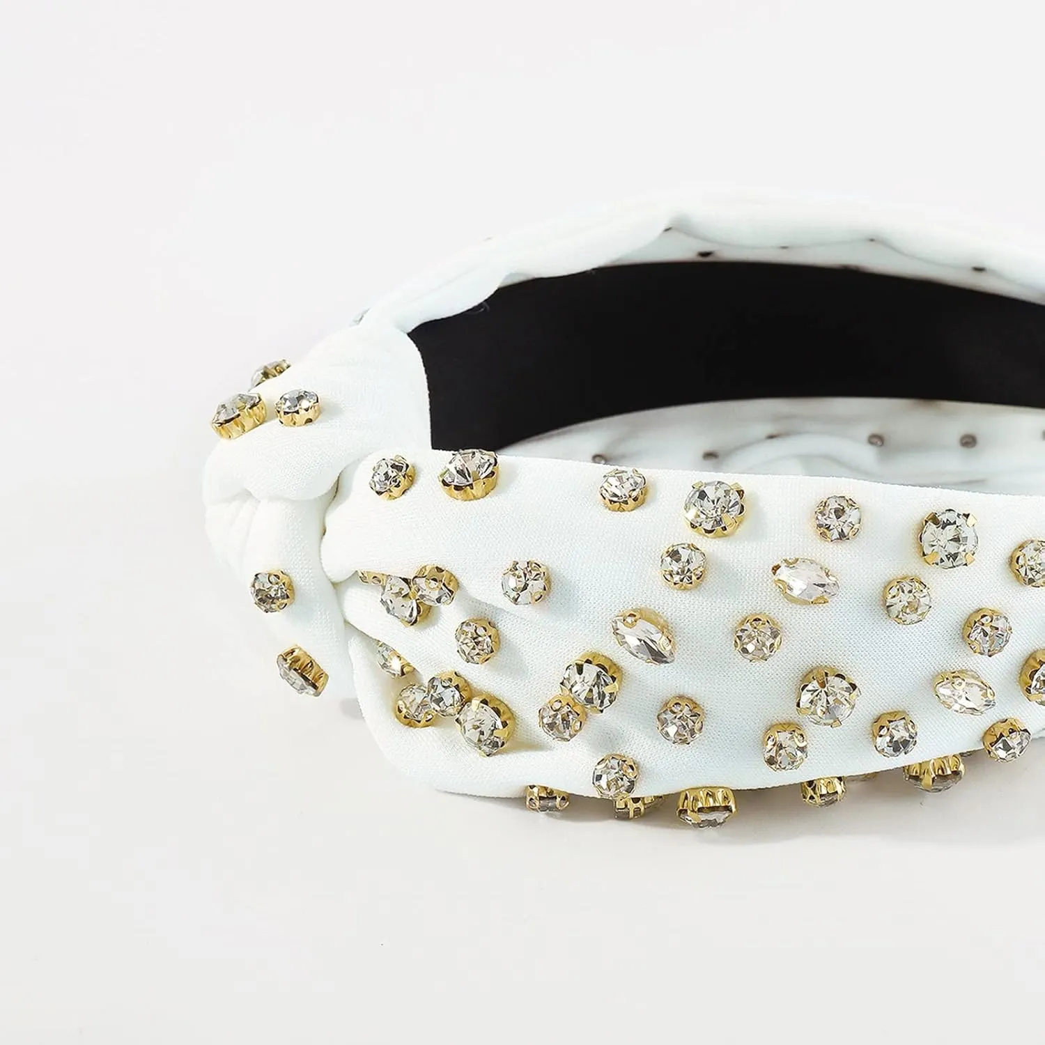 Turban Headbands for Women Pearls Knotted Head Bands Handmade Jewelry Hair Bands Hair Accessories for Daily Festival
