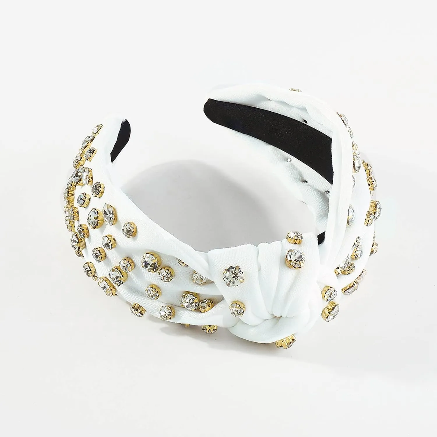 Turban Headbands for Women Pearls Knotted Head Bands Handmade Jewelry Hair Bands Hair Accessories for Daily Festival