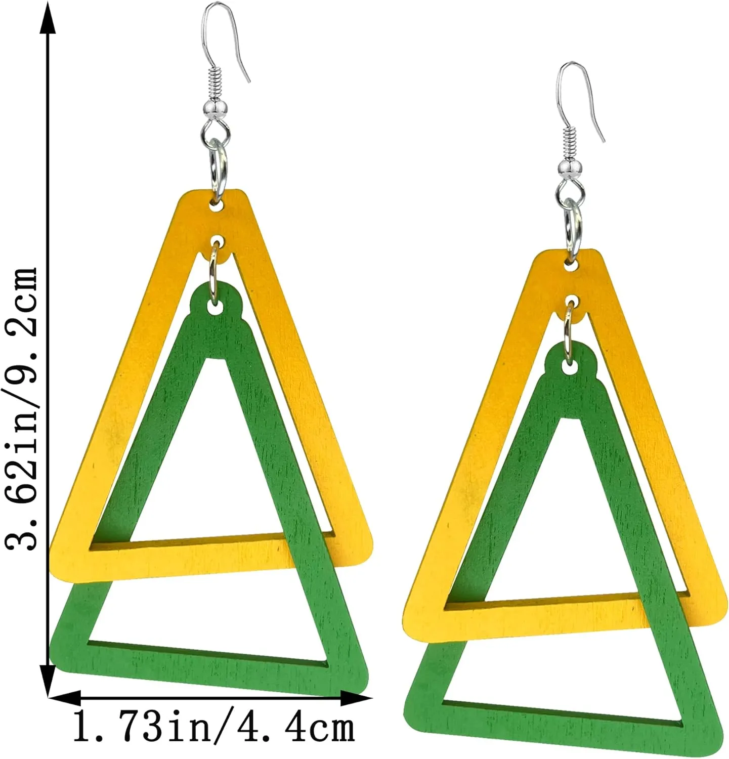 Unique Bohemian Wooden Splicing Dangle Earrings for Women Retro Temperament Geometric Drop Earrings Jewelry Gifts For Women