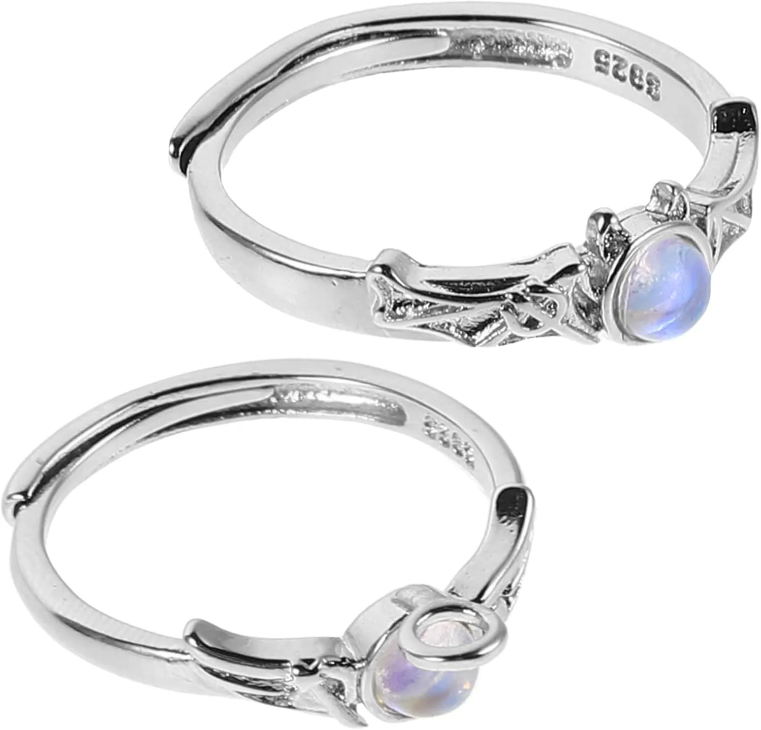 Unique Couples Ring Set Angel Demon Style Index Finger Ring Ideal Present for Couples