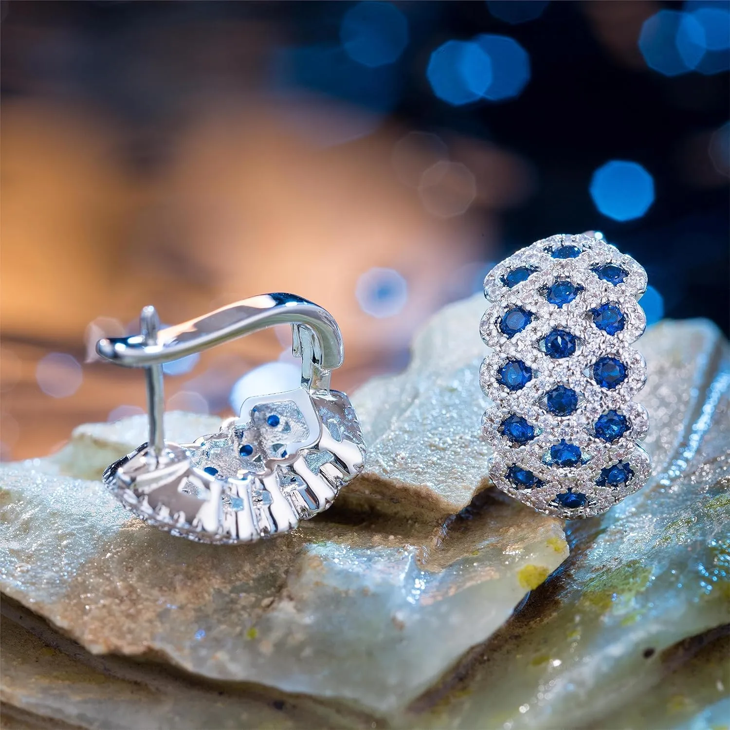 Unique Cute Hypoallergenic Gold Plated Hoops Earrings Studs for Women Small Cubic Zirconia Created Sapphire Ruby Diamond Huggie Jewelry Art