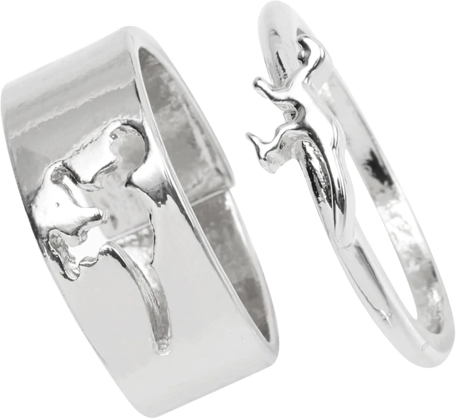 Unique Dinosaur Matching Ring Set Couples Jewelry for Wedding Engagement Ring