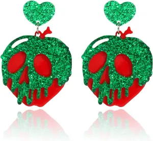 Unique Halloween acrylic Pumpkin Earrings - Hypoallergenic Skull Pumpkin Dangle Earring For Women Girls Holiday Night Costume Jewelry gift