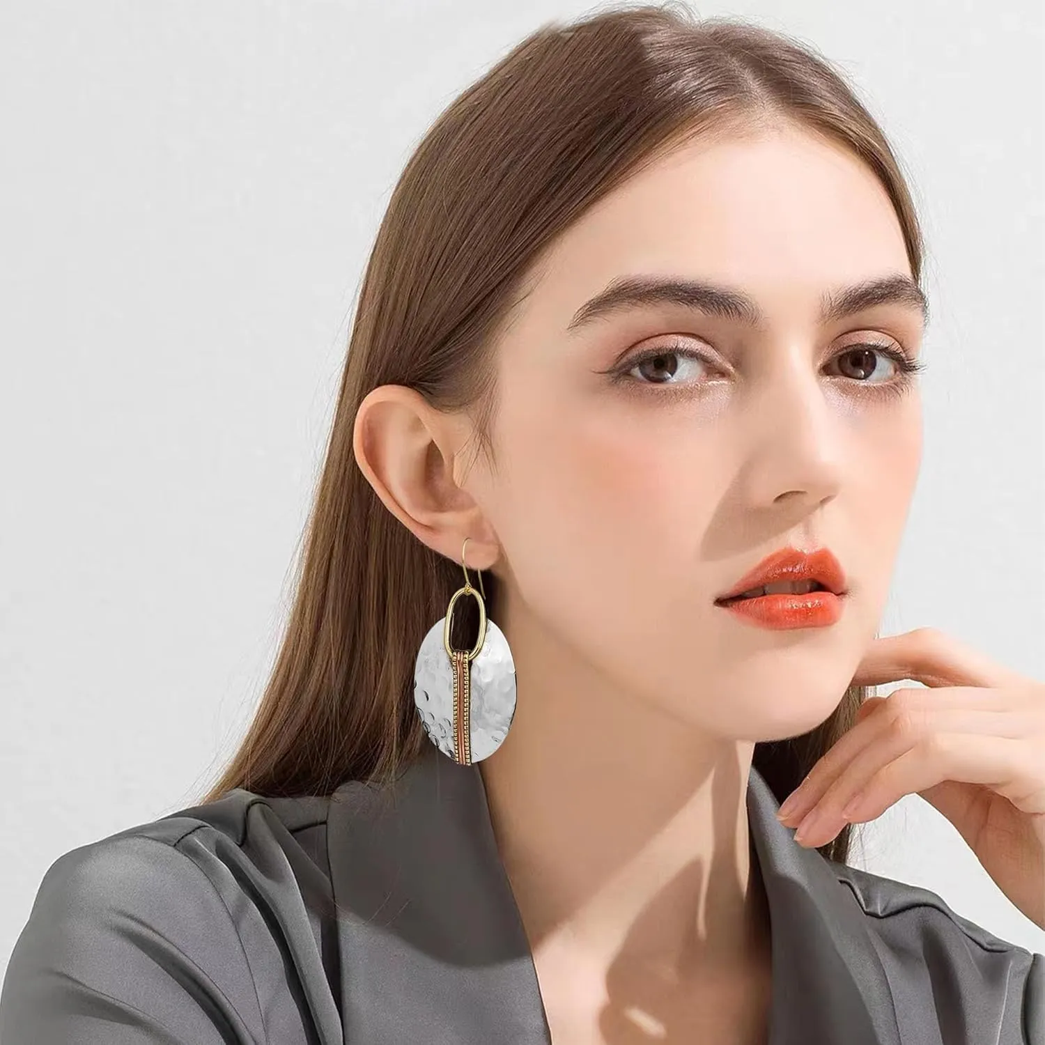 Unique Handmade Bohemian Tribal Spiral Earring Vintage Round Circle Geometry Dangle Drop Earrings for Women Statement Jewelry Gifts