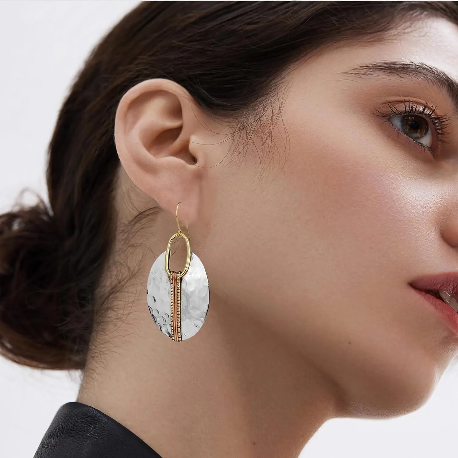 Unique Handmade Bohemian Tribal Spiral Earring Vintage Round Circle Geometry Dangle Drop Earrings for Women Statement Jewelry Gifts