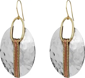 Unique Handmade Bohemian Tribal Spiral Earring Vintage Round Circle Geometry Dangle Drop Earrings for Women Statement Jewelry Gifts